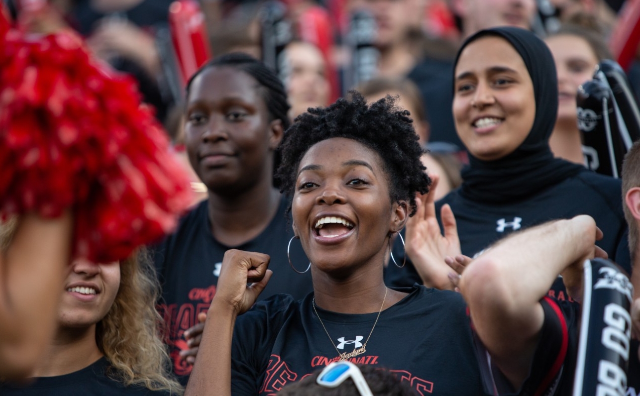 The football team defeated UCLA at Nippert Stadium.