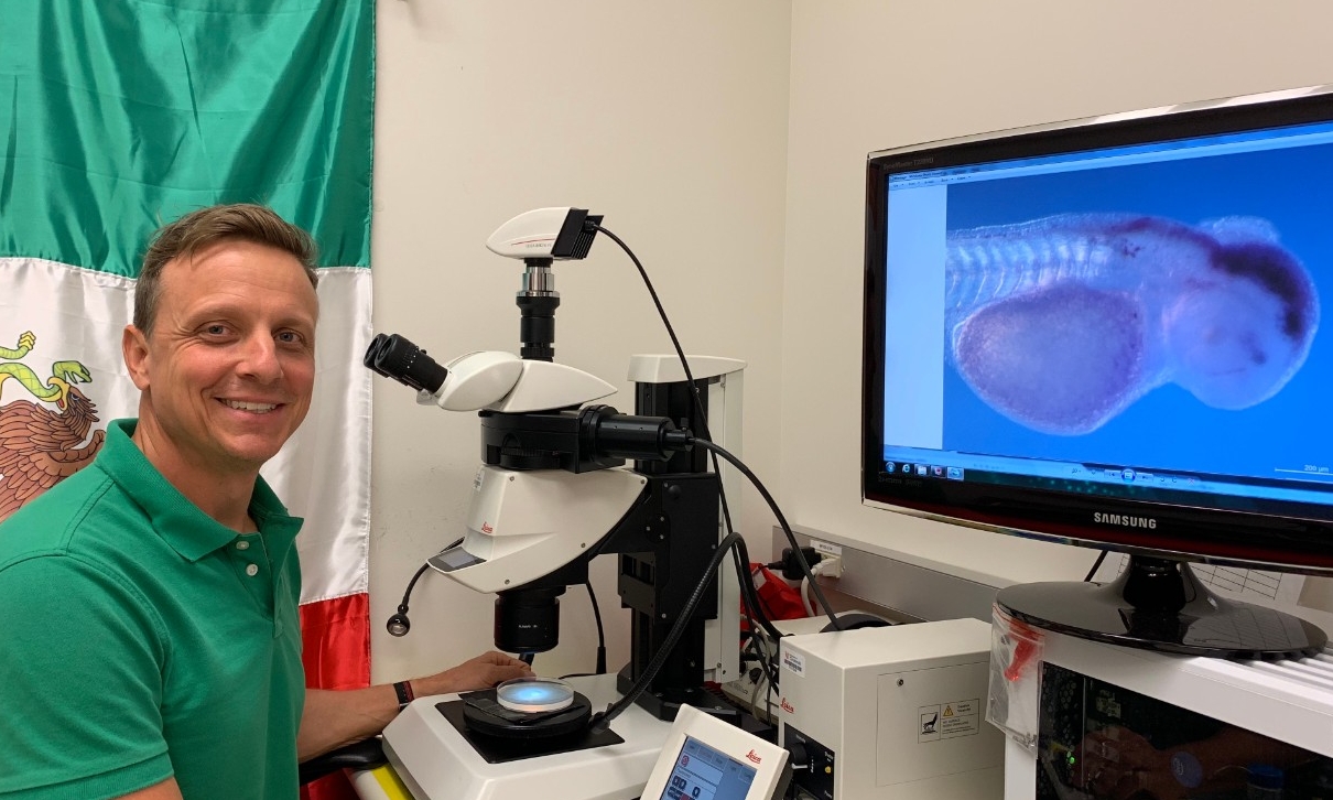 Prof. Gross in his lab