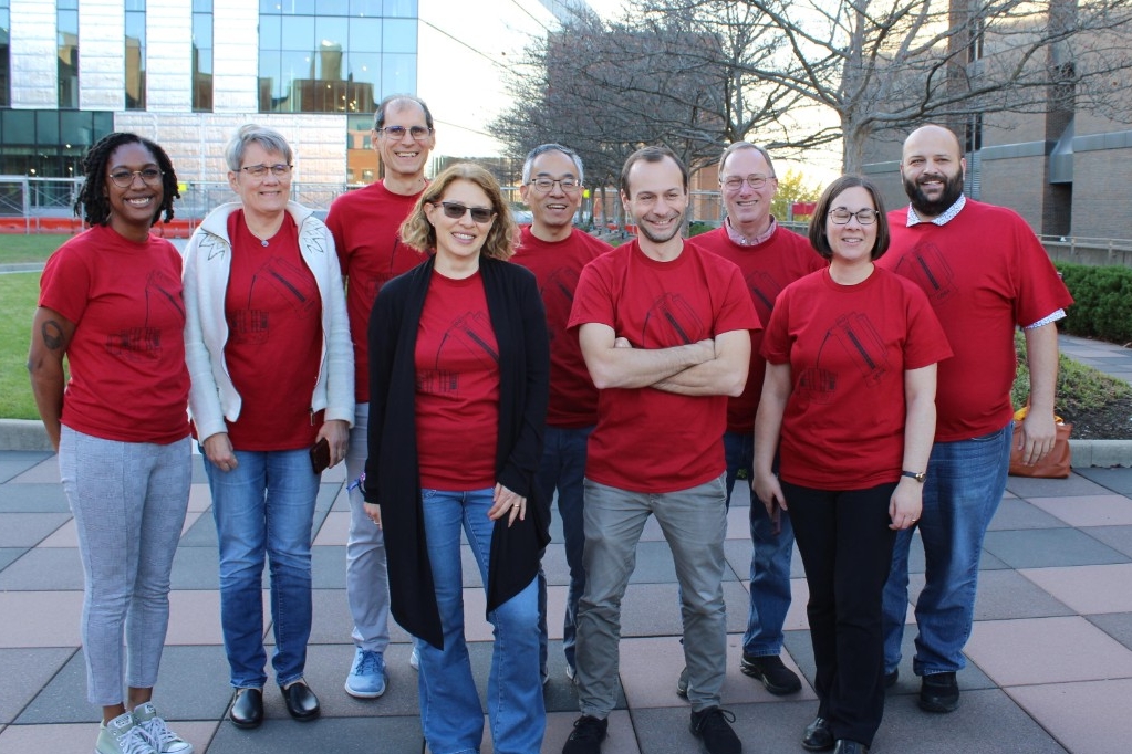 Chemistry faculty on zimmer roof garden