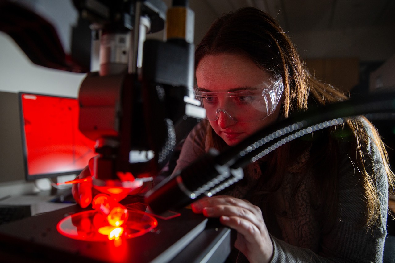 UC chemistry Professor Anna Gudmundsdottir and her students are exploring weird properties of photosensitive crystals.